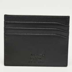 مملوكة مسبقًا Montblanc Meisterstuck Black Leather Card Holder