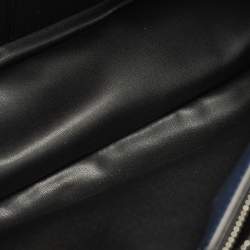 مملوكة مسبقًا Montblanc Meisterstuck Medium Navy Blue Leather Briefcase