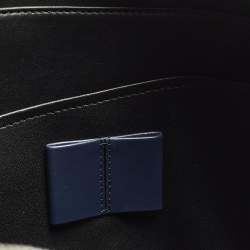 مملوكة مسبقًا Montblanc Meisterstuck Medium Navy Blue Leather Briefcase