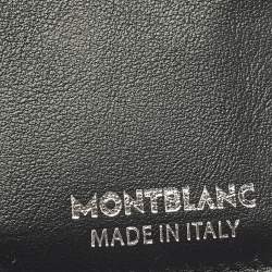 مملوكة مسبقًا Montblanc Black/Blue M Gram Coated Canvas Bifold Wallet