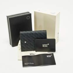 مملوكة مسبقًا Montblanc Black/Blue M Gram Coated Canvas Bifold Wallet