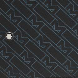 مملوكة مسبقًا Montblanc Black/Blue M Gram Coated Canvas Bifold Wallet