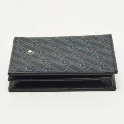 مملوكة مسبقًا Montblanc Black/Blue M Gram Coated Canvas Bifold Wallet