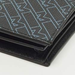 مملوكة مسبقًا Montblanc Black/Blue M Gram Coated Canvas Bifold Wallet