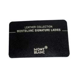 Montblanc Beige/Brown Signature Coated Canvas Business Card Holder