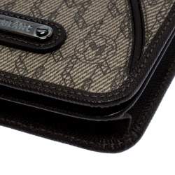 Montblanc Beige/Brown Signature Coated Canvas Business Card Holder