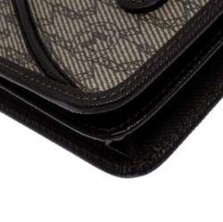 Montblanc Beige/Brown Signature Coated Canvas Business Card Holder