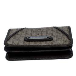 Montblanc Beige/Brown Signature Coated Canvas Business Card Holder