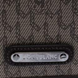 Montblanc Beige/Brown Signature Coated Canvas Business Card Holder
