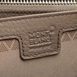 Montblanc Beige Leather Meisterstuck 8cc Zip Around Wallet