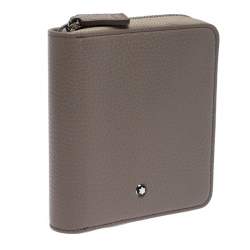 Montblanc Beige Leather Zip Around Compact Wallet