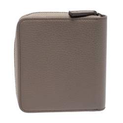 Montblanc Beige Leather Zip Around Compact Wallet
