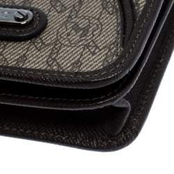 Montblanc Brown/Beige Signature Coated Canvas Flap Card Holder