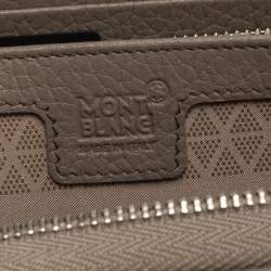 Pre Owned Montblanc Beige Leather Meisterstuck Zip Around Wallet