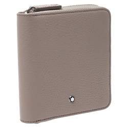 Pre Owned Montblanc Beige Leather Zip Around Wallet