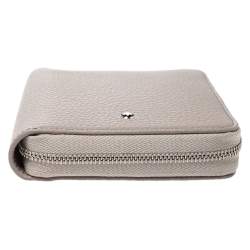 Pre Owned Montblanc Beige Leather Zip Around Wallet