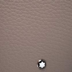 Pre Owned Montblanc Beige Leather Zip Around Wallet