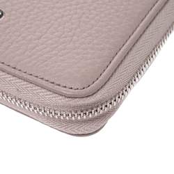 Montblanc Beige Leather Meisterstuck 4CC Zip Around Wallet