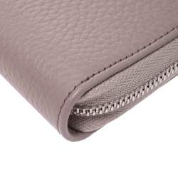 Montblanc Beige Leather Meisterstuck 4CC Zip Around Wallet