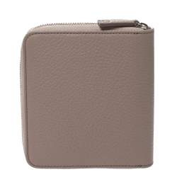 Montblanc Beige Leather Meisterstuck 4CC Zip Around Wallet