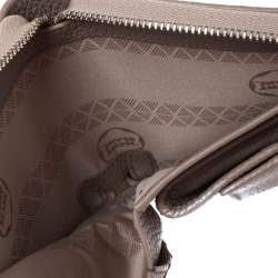 Montblanc Beige Leather Meisterstuck 4CC Zip Around Wallet