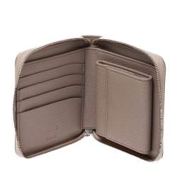 Montblanc Beige Leather Meisterstuck 4CC Zip Around Wallet
