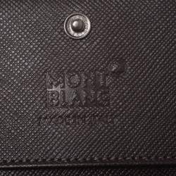 Montblanc Brown Signature Coated Canvas Business Card Holder