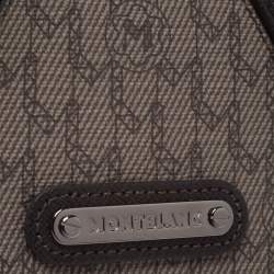 Montblanc Brown Signature Coated Canvas Business Card Holder
