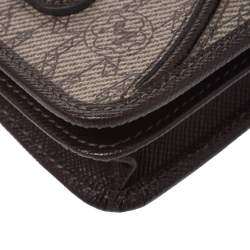 Montblanc Brown Signature Coated Canvas Business Card Holder