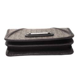 Montblanc Brown Signature Coated Canvas Business Card Holder