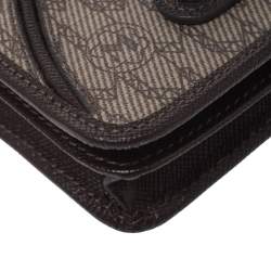 Montblanc Brown Signature Coated Canvas Business Card Holder