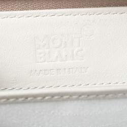 Montblanc Beige Croc Embossed Leather Zip Around Coin Purse