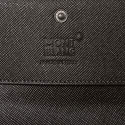 Pre Owned Montblanc Brown Signature Coated Canvas Business Card Holder