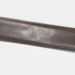 Montblanc Black/Brown Leather Buckle Cut to Size Belt 