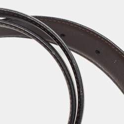 Montblanc Black/Brown Leather Buckle Cut to Size Belt 