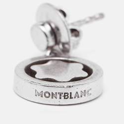 Montblanc Star Signet Mother Of Pearl Silver Dangle Earrings