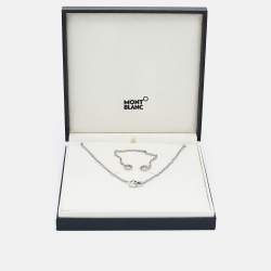 Montblanc Star Signet Sterling SIlver Station Extendable Necklace with 4 Separate Star Chains