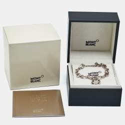 Montblanc Star Signet Mother of Pearl Charm Sterling Silver Bracelet