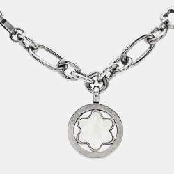 Montblanc Star Signet Mother of Pearl Charm Sterling Silver Bracelet