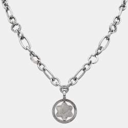 Montblanc Star Signet Mother Of Pearl Sterling Silver Pendant Necklace