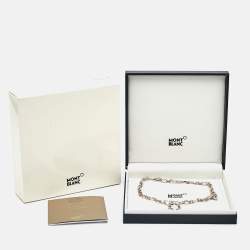Montblanc Star Signet Mother Of Pearl Sterling Silver Pendant Necklace