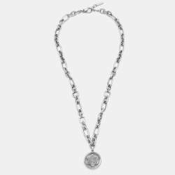 Montblanc Star Signet Mother Of Pearl Sterling Silver Pendant Necklace