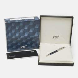 Montblanc Meisterstück Solitaire Doué Blue Hour Lacquered Silver Tone Classique Ballpoint Pen