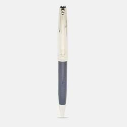 Montblanc Meisterstück Solitaire Doué Blue Hour Lacquered Silver Tone Classique Ballpoint Pen