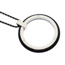 Pre Owned Montblanc Les Aimants By Charlotte Casiraghi Resin Silver Long Pendant Necklace