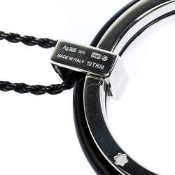 Pre Owned Montblanc Les Aimants By Charlotte Casiraghi Resin Silver Long Pendant Necklace