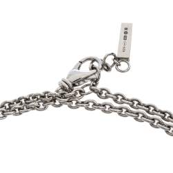 Pre Owned Montblanc Profile Collection Silver Wish Pendant Necklace