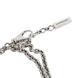 Pre Owned Montblanc Profile Collection Silver Wish Pendant Necklace