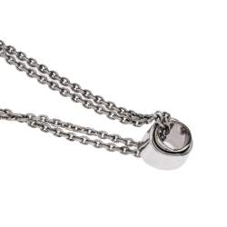 Pre Owned Montblanc Profile Collection Silver Wish Pendant Necklace