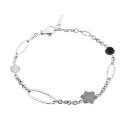 Pre Owned Montblanc Mutlicolor Gemstone Star Motif Silver Bracelet